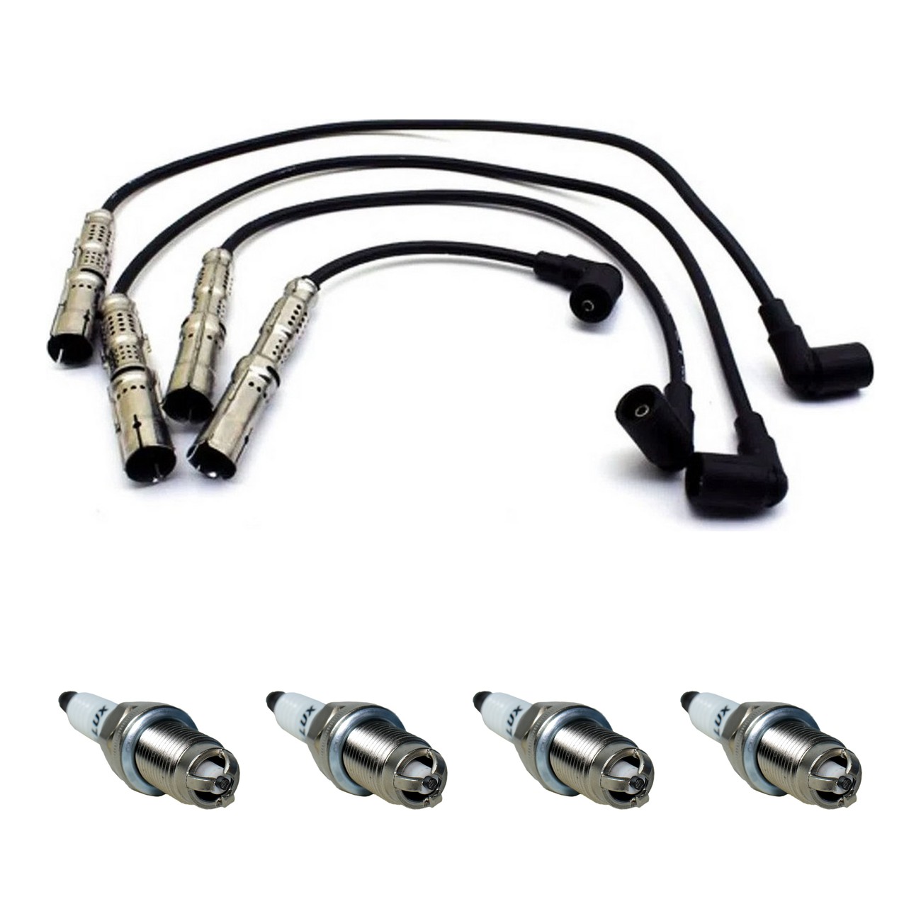 Kit Cables Y Bujias Hellux Audi A3 1.6 8v Negro