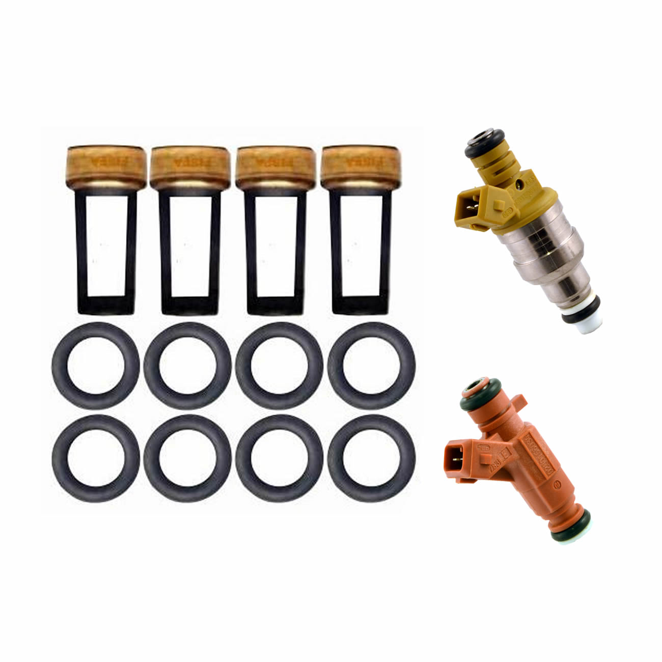 Kit Filtros Orings De Inyector Bosch Denso Siemens Ford Vw