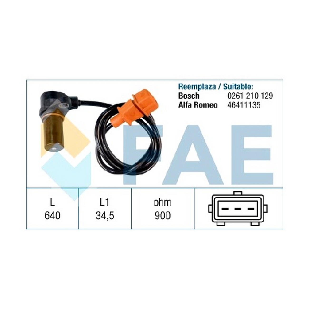Sensor Rpm Fae Alfa Romeo 145 146 155 156