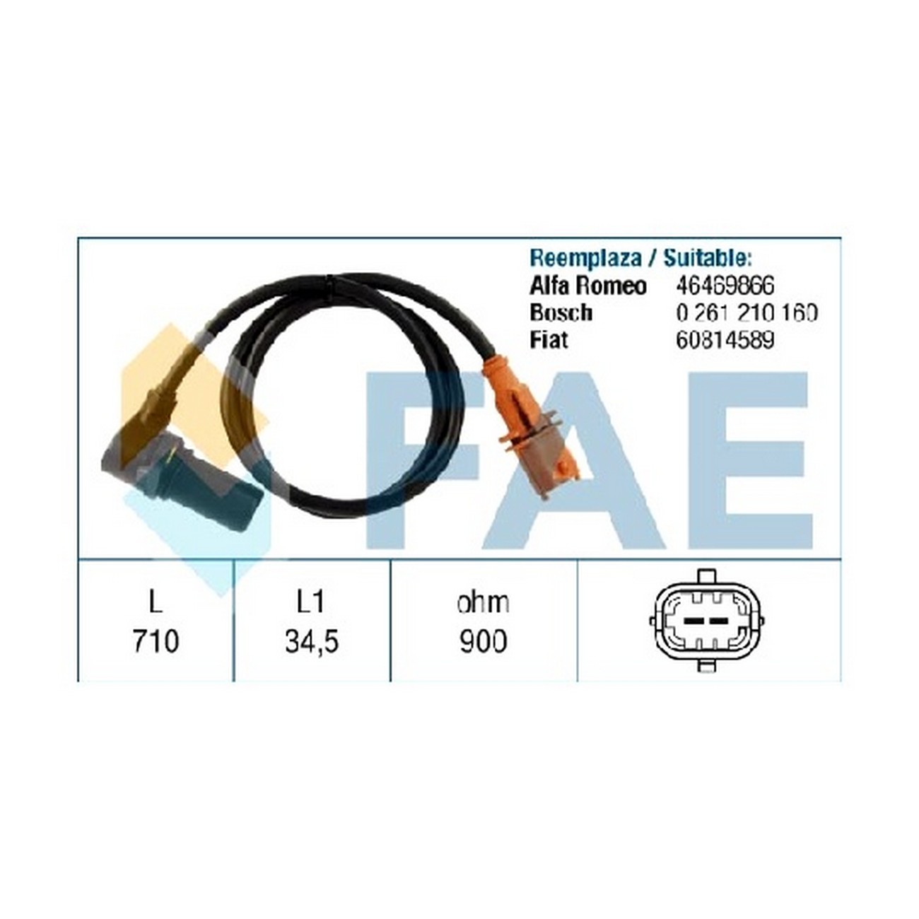 Sensor De Rpm Cigueñal Fiat Bravo 2.0 Hgt 20v