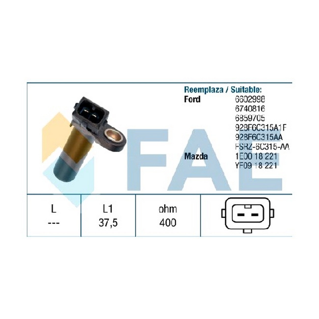 Sensor De Rpm Cigueñal Rotacion Ford Escort 1.6 16v